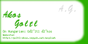 akos goltl business card